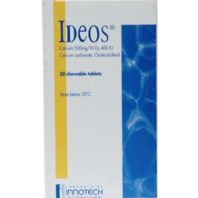 Ideos 500mg/400 IU 30 Chewable Tablet Calcium and Vitamin D3